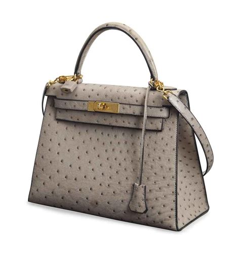 Hermes ostrich kelly tote